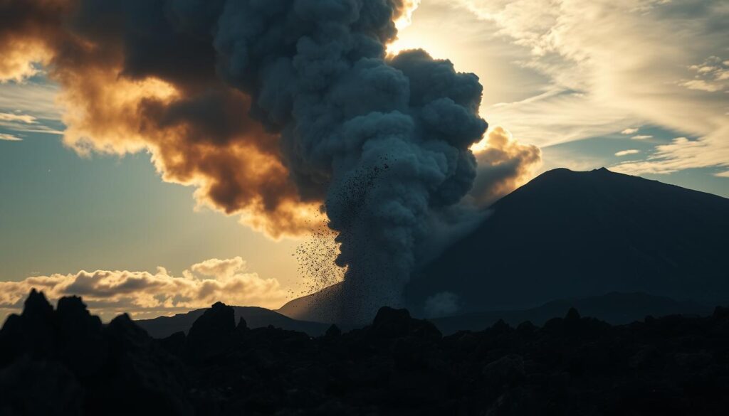 Tinggi Kolom Abu Gunung Lewotobi Erupsi