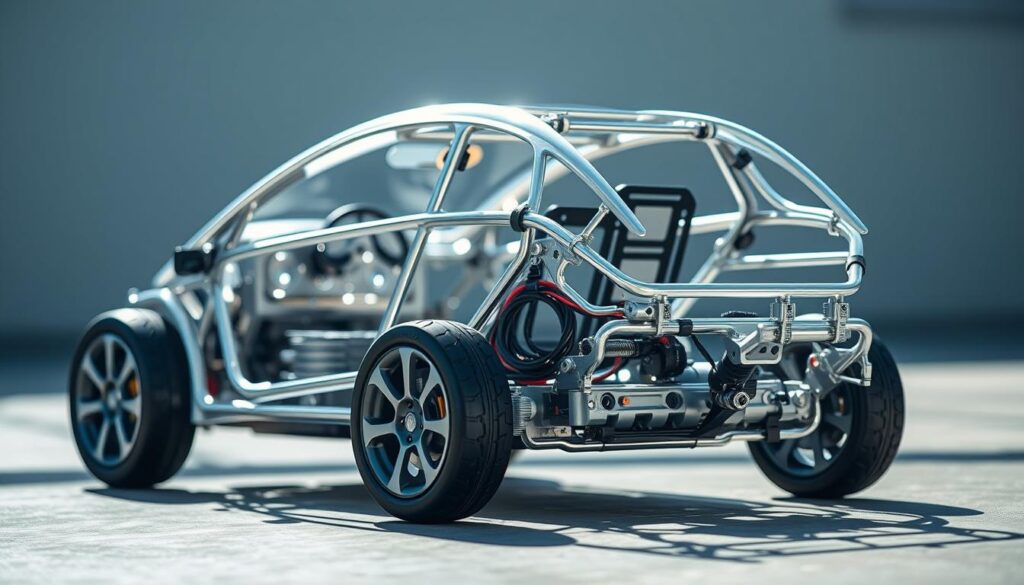 rangka mobil listrik mini
